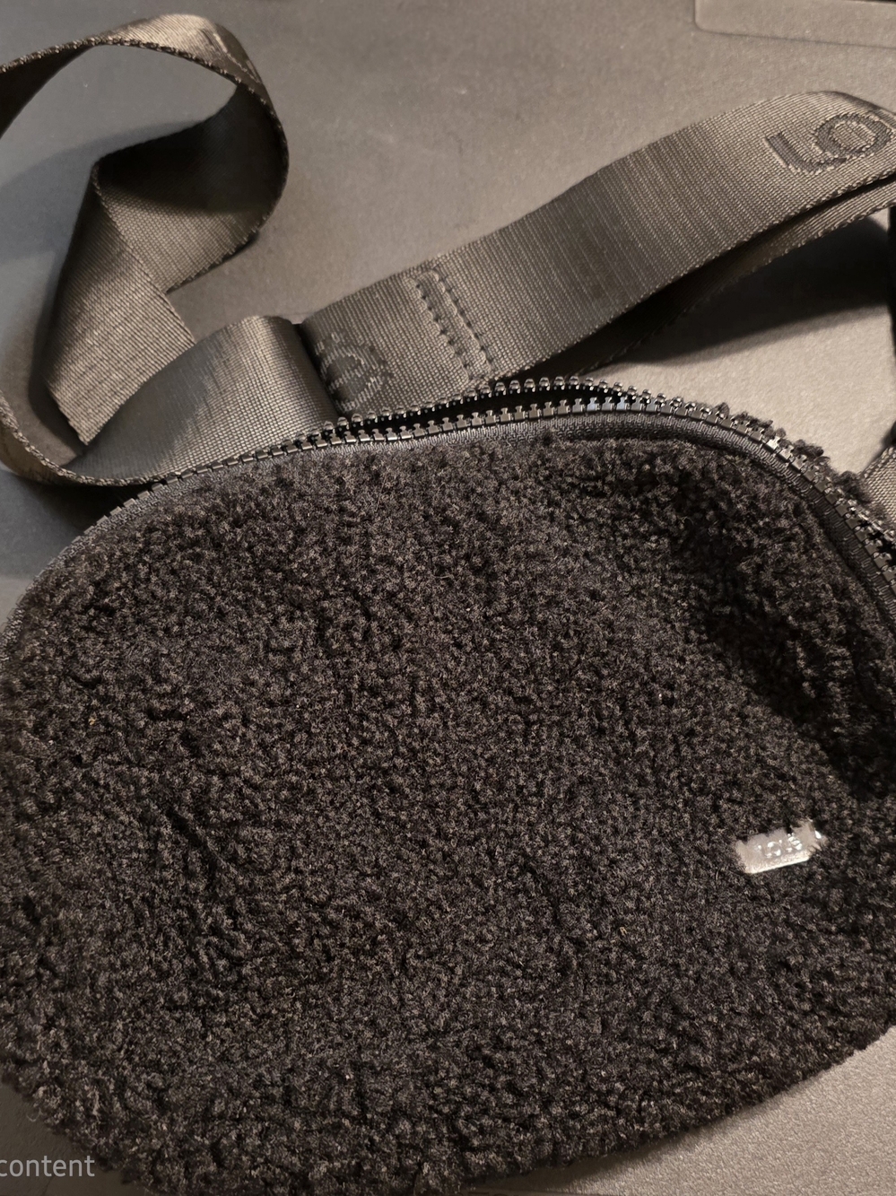 Lole Black Sherpa Belt Bag